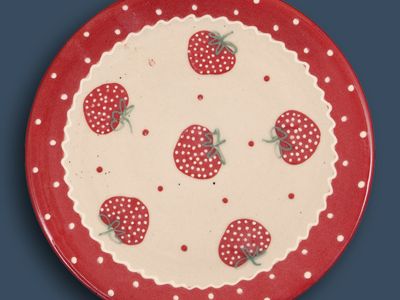 Teller-Muster Erdbeeren
